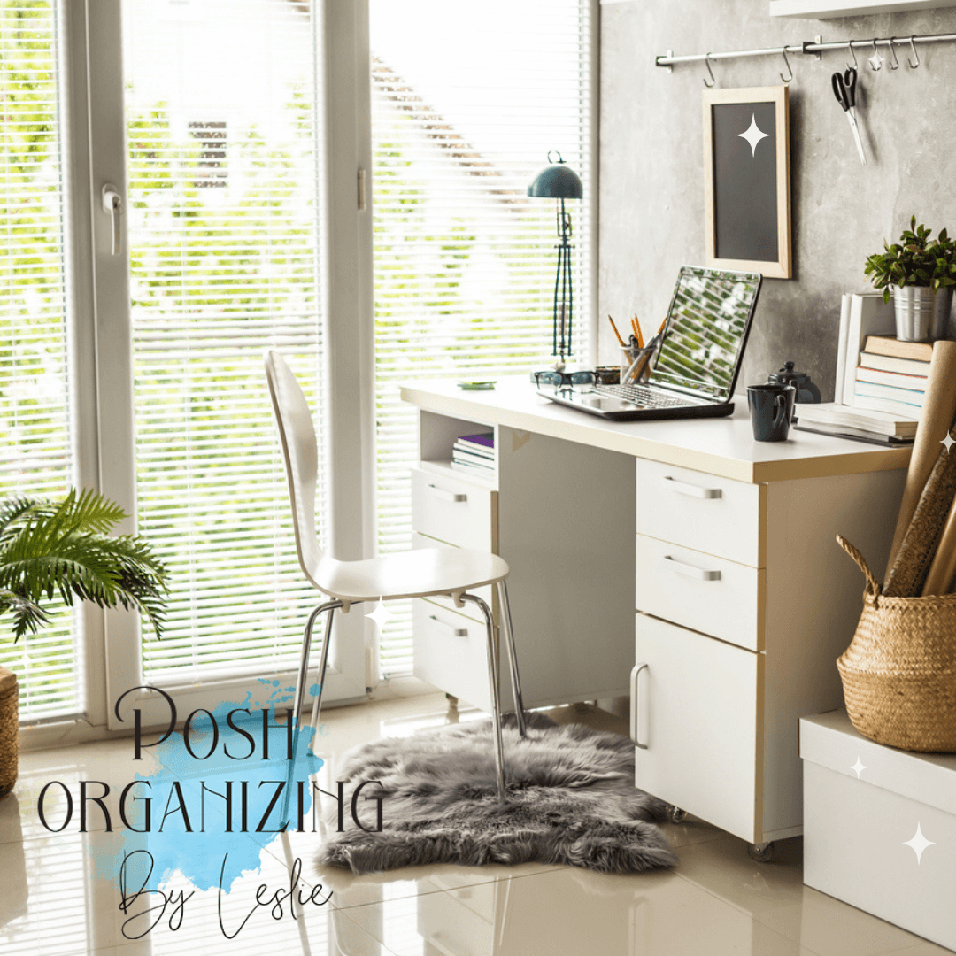 Maximized space of clean modern home office.